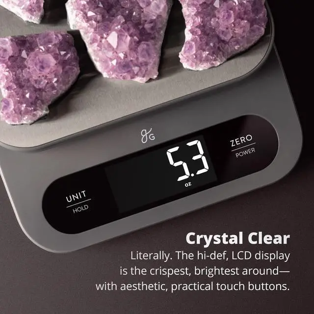 Alt view image 4 of 6 - _Mega Brand High Capacity Kitchen Scale, 10kg/22lb Capacity Food Scale for Bulk Cooking & Baking, Touch Controls, Hi-Def LCD, Stainless Steel Platform, Precise to 1g