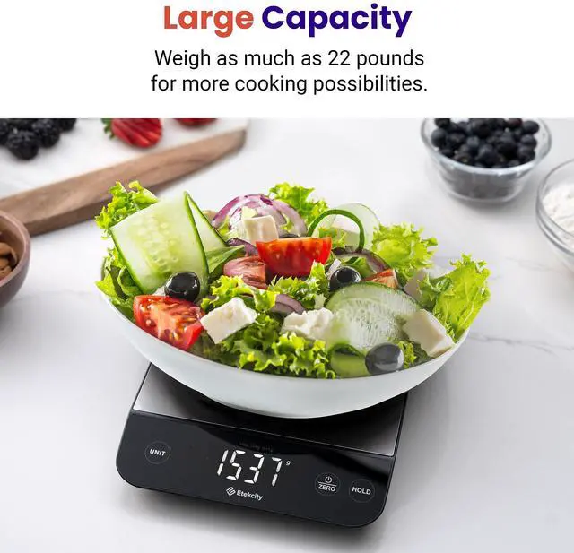 Alt view image 6 of 7 - _Mega Brand Digital Food Kitchen Scale, Grams and Oz for Weight Loss, Baking and Cooking, 0.05oz/1g Precise Graduation,5 Weight Units, IPX6 Waterproof, USB Rechargeable,304 Stainless Steel-Silver,