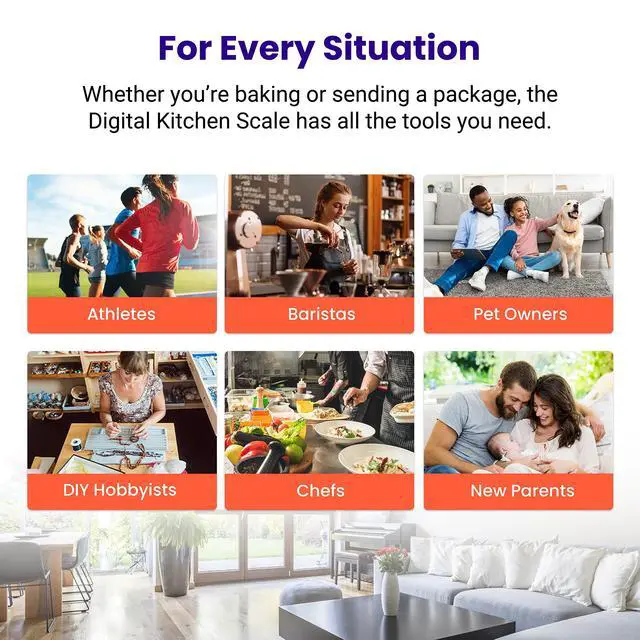 Alt view image 7 of 7 - _Mega Brand 0.1g Food Kitchen Scale, Bowl, Digital Grams and Ounces for Weight Loss, Dieting, Baking, Cooking, and Meal Prep, 11lb/5kg, Stainless Steel Silver