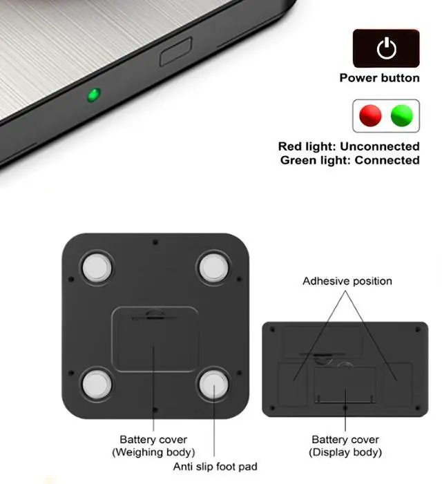 Alt view image 2 of 7 - _Mega Brand MagiCling Split Smart Food Kitchen Scale 1g Precision, 22lb/7 Units, Detachable Magnetic Display & Ultra-Slim 14mm Design for Weight Loss, Baking, Cooking, Dieting, Meal Prep