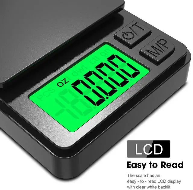 Alt view image 7 of 7 - _Mega Brand Pocket Scale, 1000g x 0.01g Precision Gram Scale, Small Digital Scale Grams Ounces Grains, Kitchen Scale, Jewelry Scale for Gold, Gem, Coffee, Herb, Great for Travel Food Scale