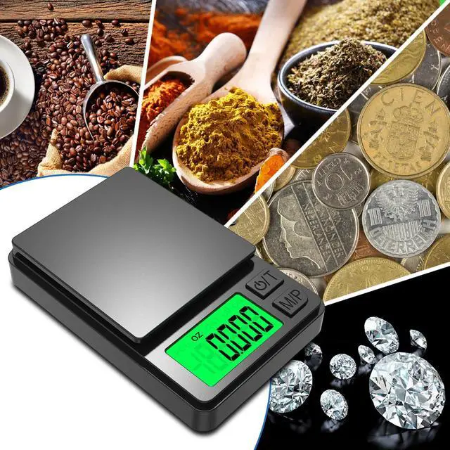 Alt view image 4 of 7 - _Mega Brand Pocket Scale, 1000g x 0.01g Precision Gram Scale, Small Digital Scale Grams Ounces Grains, Kitchen Scale, Jewelry Scale for Gold, Gem, Coffee, Herb, Great for Travel Food Scale