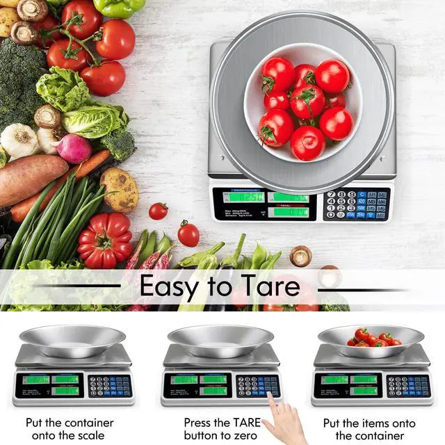 Alt view image 4 of 7 - _Mega Brand 66 LB Deli Scale Price Computing Commercial Food Produce Electronic Counting Weight (Silver)