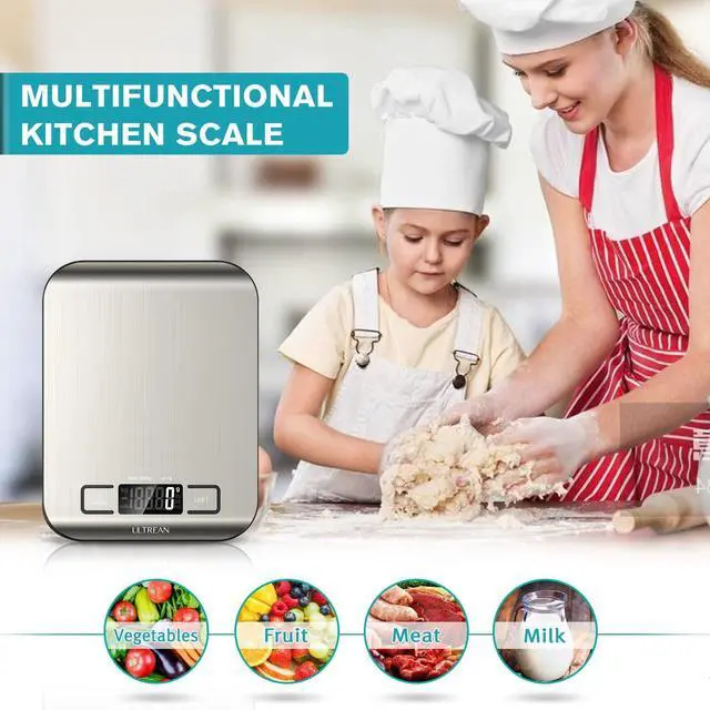 Alt view image 6 of 7 - _Mega Brand Food Scale, Digital Kitchen Scale Weight Grams and Ounces for Baking Cooking and Meal Prep, 6 Units with Tare Function, 11lb (Batteries Included)