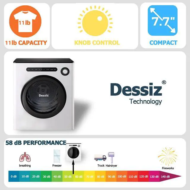 Alt view image 2 of 7 - _Mega Brand 11LBS Compact Dryer 950W Portable Clothes Dryer Machine for Small Spaces, RVs and Apartments - Quiet, Sturdy Easy to Use and LED Display