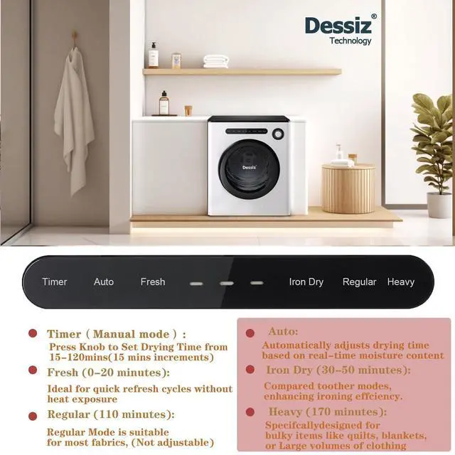 Alt view image 3 of 7 - _Mega Brand 11LBS Compact Dryer 950W Portable Clothes Dryer Machine for Small Spaces, RVs and Apartments - Quiet, Sturdy Easy to Use and LED Display
