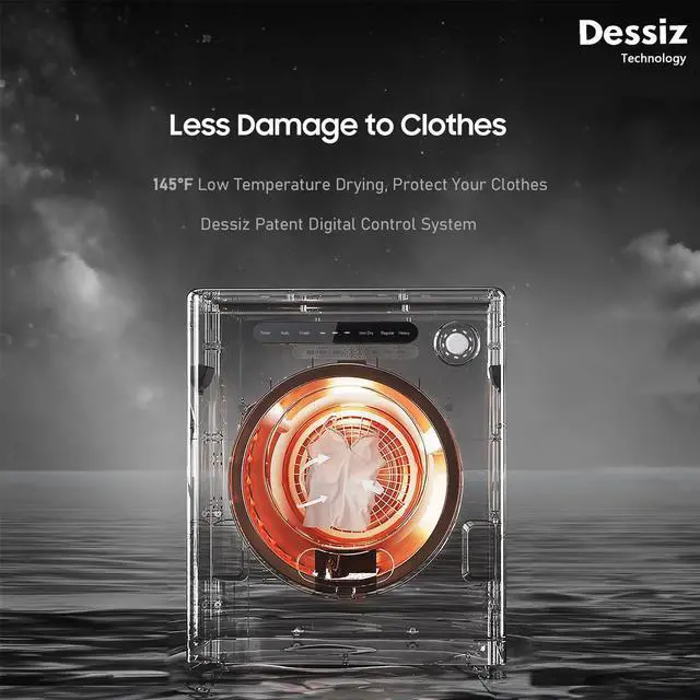 Alt view image 5 of 7 - _Mega Brand 11LBS Compact Dryer 950W Portable Clothes Dryer Machine for Small Spaces, RVs and Apartments - Quiet, Sturdy Easy to Use and LED Display