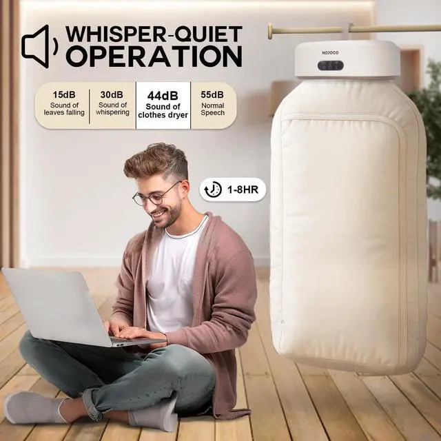 Alt view image 5 of 7 - Portable Clothes Dryer - Mini/Compact Dryer for Apartment, RV, Travel - Small Quiet Fast-Drying Machine with Adjustable Timer & Hassle-Free Setup