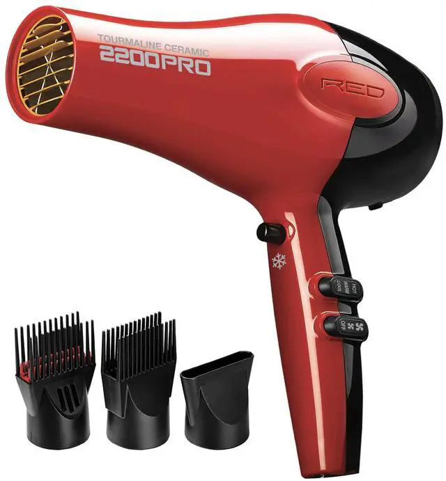 Main image of Tourmaline Ceramic 2200W PRO - Professional Hair Dryer with Extra Combs, Frizz-Free Hair, Six Heat Settings Blow Dryer