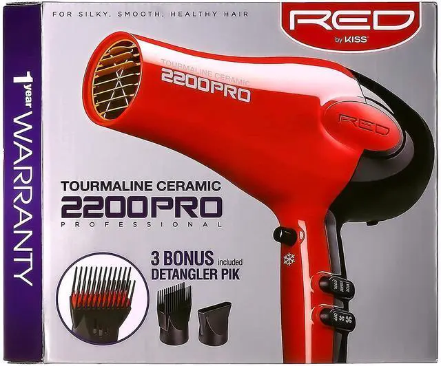 Alt view image 5 of 5 - Tourmaline Ceramic 2200W PRO - Professional Hair Dryer with Extra Combs, Frizz-Free Hair, Six Heat Settings Blow Dryer