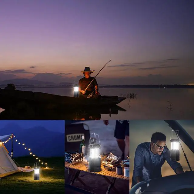 Alt view image 7 of 7 - 3000mAh Large Capacity Hand Crank Solar Camping Lantern, Portable Ultra Bright LED Torch, 23-26 Hours Running Time, USB Charger, Electronic Lantern for Outdoor