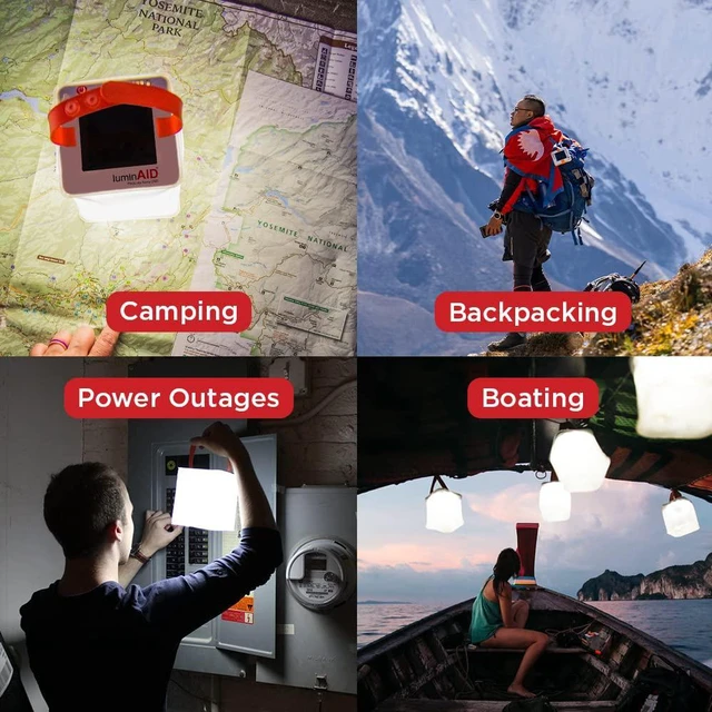 Alt view image 3 of 7 - Nova Inflatable Solar LED Lantern for Camping, Hiking & Travel | 75 Lumens, Waterproof, Camping, Hiking & Travel, Emergency Light for Power Outages, Hurricane, Survival Kits