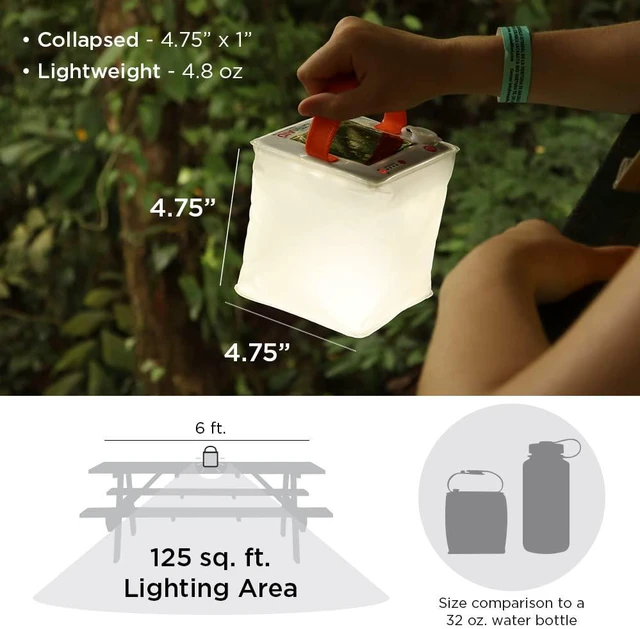 Alt view image 4 of 7 - Nova Inflatable Solar LED Lantern for Camping, Hiking & Travel | 75 Lumens, Waterproof, Camping, Hiking & Travel, Emergency Light for Power Outages, Hurricane, Survival Kits