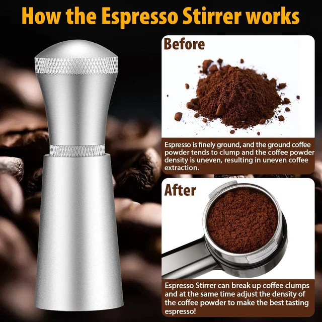 Alt view image 6 of 7 - WDT Espresso Distribution Tool Espresso Stirrer Tools for Barista, 0.35mm 7 Needles Espresso Coffee Stirrer with Extra 7 Replaceable Needles, Aluminum Alloy Handle with Stand (Silver)
