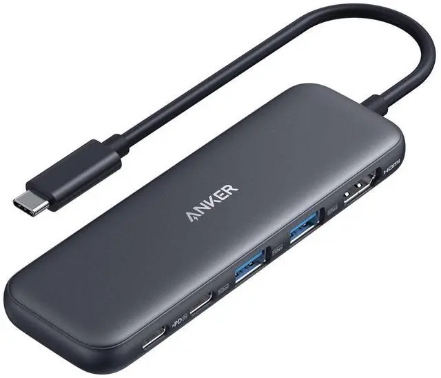 Main image of Anker USB C Hub, 5-in-1 USBC to HDMI Splitter with 4K Display, 1 x Powered USB-C 5Gbps & 2×Powered USB-A 3.0 5Gbps Data Ports for MacBook Pro, MacBook Air, Dell and More