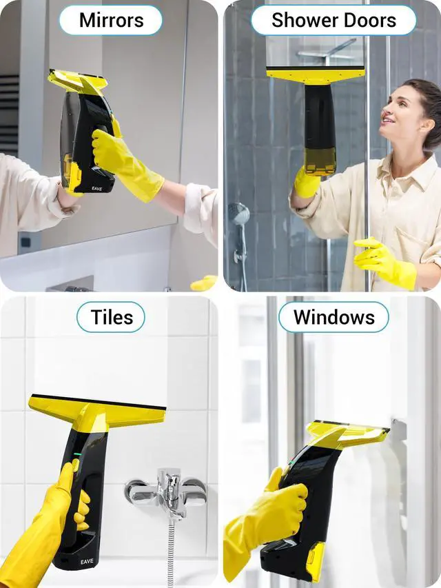 Alt view image 7 of 7 - _Mega Brand Rechargeable Window Vac, Power Window Vacuum Cleaner Set, Window Squeegee Electric Cleaning Tool for Windows, Tiles, Mirrors, 200ml Water Tank
