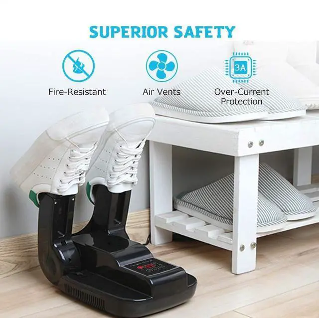 Alt view image 7 of 7 - _Mega Brand Boot Dryer Shoe Dryer Ozone, Glove Dryer & Boot Warmer with Heat Blower, Adjustable Rack and Timer, Folding Design & Quick Drying for Shoes, Gloves, Hats, Socks, Ski Boots (Ozone)