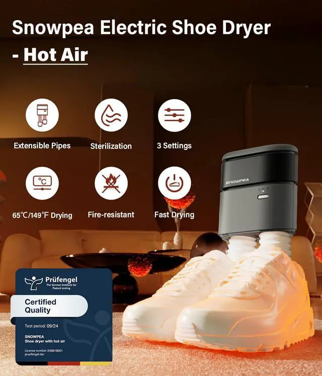 Alt view image 2 of 4 - _Mega Brand Shoe Dryer with Heat Blower Ski Boots Dryer with Fan Heater Snow Boots Dryer Sneaker Dryer for Work Boots with 3/6/9 Hours Timer