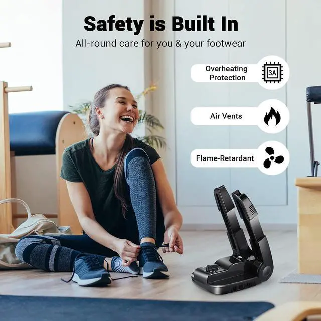 Alt view image 5 of 7 - _Mega Brand Boot Dryer Shoe Dryer, Glove Dryer & Boot Warmer with Heat Blower, Portable Adjustable Rack and Timer, Folding Design & Quick Drying for Shoes, Gloves, Hats, Socks, Ski Boots