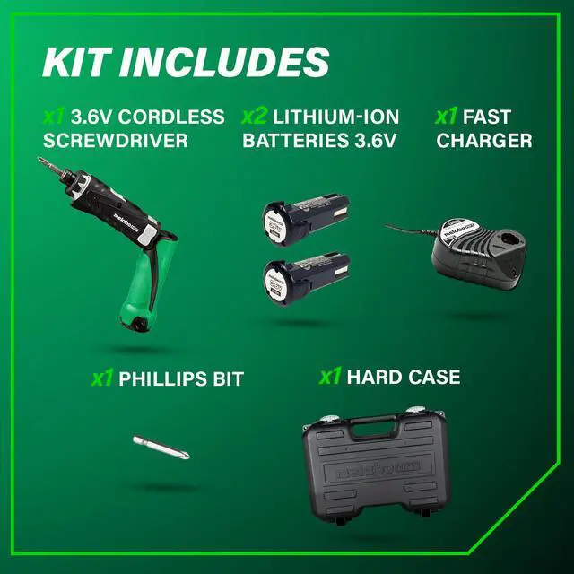 Alt view image 5 of 7 - _Mega Brand 3.6V Lithium Ion Cordless Screwdriver Kit, Compact and Lightweight Power Screwdriver with 2 x 1.5Ah Batteries and Quick Charger, 21 + 1 Clutch Settings and Built-In LED Light, DB3DL2