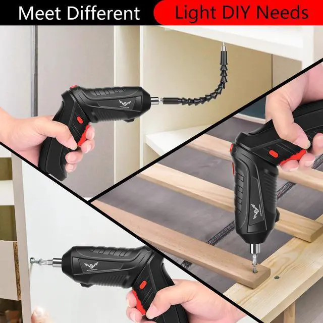 Alt view image 5 of 7 - _Mega Brand Power Screwdriver Cordless, Screwdriver Bits Set Rechargeable, 3.6V Li-ion 3.5N·m Max Torque Electric Rotatable Drill Screwdriver for Home Improvement DIY Project, 47 Pcs