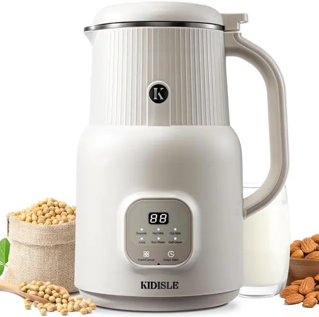 Main image of _Mega Brand 6 in 1 Automatic Nut Milk Maker Blender, 20oz Homemade Coconut, Soy, Oat, Almond, Plant Based Milks and Non-Dairy Beverages with Delay Start/Keep Warm/Boil Water/Self-Cleaning, Cream