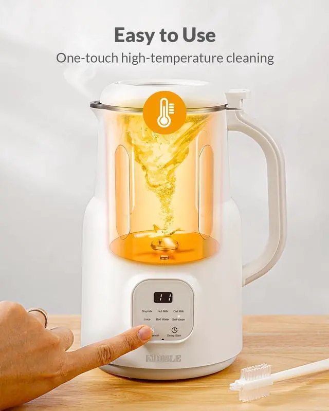 Alt view image 6 of 7 - _Mega Brand 6 in 1 Automatic Nut Milk Maker Blender, 20oz Homemade Coconut, Soy, Oat, Almond, Plant Based Milks and Non-Dairy Beverages with Delay Start/Keep Warm/Boil Water/Self-Cleaning, Cream
