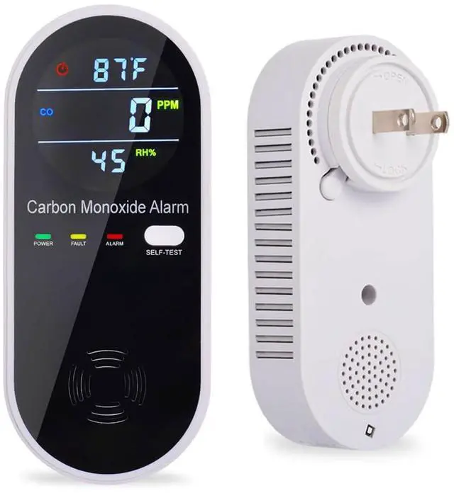 Main image of Carbon Monoxide Detector Plug in Wall, Portable Carbon Monoxide Detector for Travel, 3-in-1 CO Detector for Home and Travel Camping(CO Gas Meter Temperature Humidity Sensor)