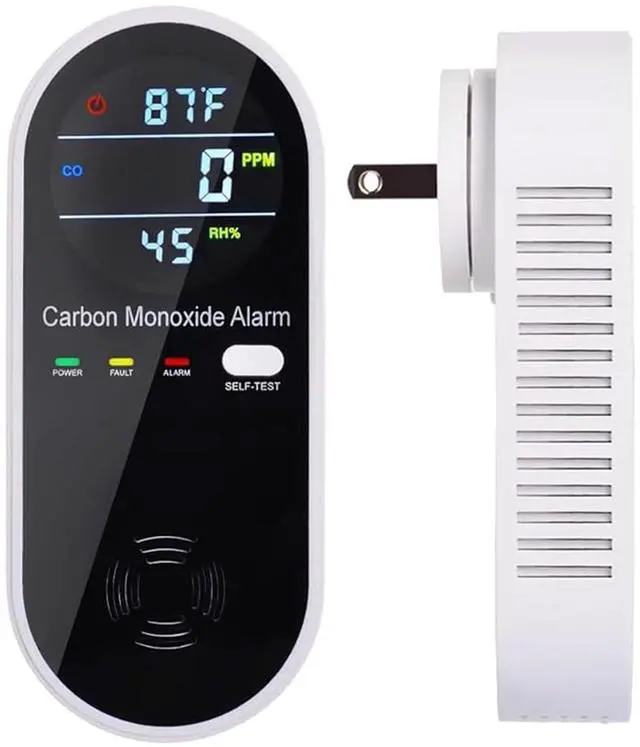 Main image of _Mega Brand 3-in-1 Carbon Monoxide Detector, Carbon Monoxide Detector Plug in Wall with Temperature & Humidity Display, CO Alarm Monitor with Color LCD Display, Accurate & Easy to Install