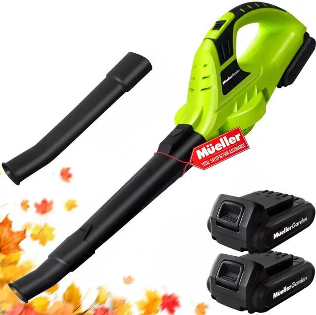 Main image of UltraStorm Leaf Blower Cordless Electric, with 2 Batteries and Charger, 140 MPH 20 V Powerful Motor, 2 Speed Levels, 1hr Charge, Lightweight, Blowers for Lawn Care, Blower for Snow