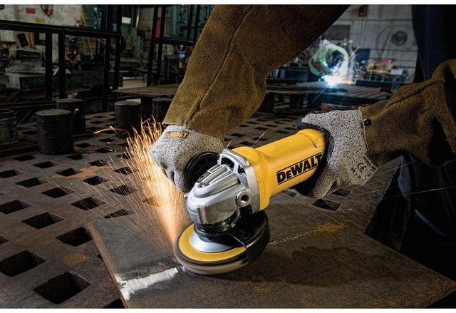 Alt view image 2 of 3 - Angle Grinder, 4.5 Inch, 11 Amp, 11,000 rpm, With Paddle Switch, Ergonomic Compact Design Grinder Tool (DWE402)
