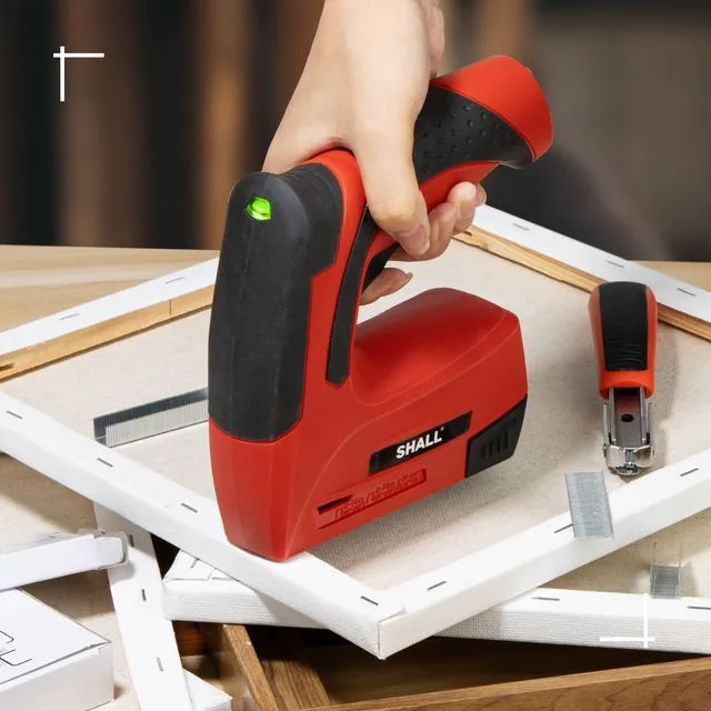 Alt view image 7 of 7 - Electric Staple Gun, 2 in 1 Cordless Upholstery Stapler Nail Gun for Wood, 4V Rechargeable Brad Nailer Kit w/ 2500 Staples Nails, Staple Remover & Fast Charger for Crafts, DIY, Decoration