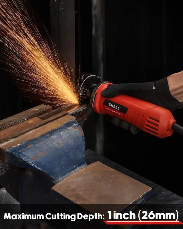 Alt view image 7 of 7 - _Mega Brand 3 Inch High-Speed Cut Off Tool, 3.5 Amp Metal Cutter Tool with 3Pcs Multifunctional Cut Off Wheels, 24000RPM Electricl Metal Cutting Tools for Steel, Inox, PVC