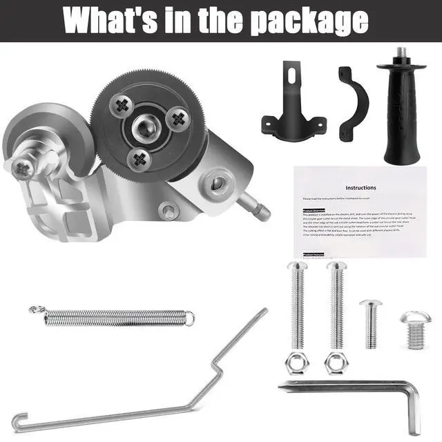 Alt view image 2 of 7 - Sheet Metal Cutter for Drill, Sheet Metal Cutter Drill Attachment | Metal Nibbler Drill Attachment, Electric Drill Metal Cutter Attachment for Cutting Iron, White Sheet, Steel, Copper, Aluminum