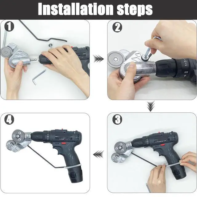 Alt view image 6 of 7 - Sheet Metal Cutter for Drill, Sheet Metal Cutter Drill Attachment | Metal Nibbler Drill Attachment, Electric Drill Metal Cutter Attachment for Cutting Iron, White Sheet, Steel, Copper, Aluminum