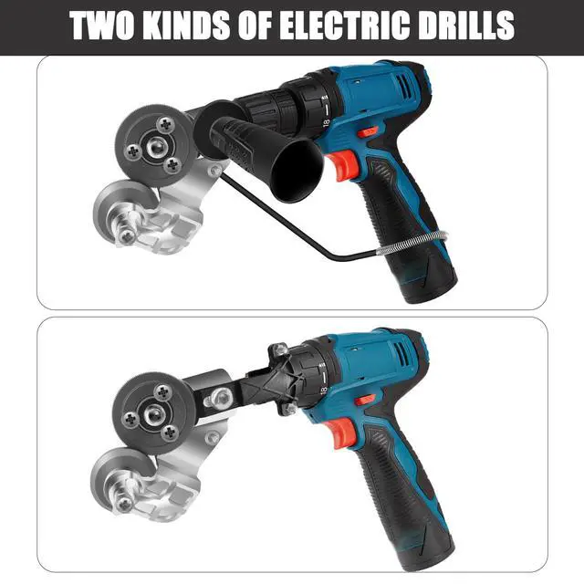 Alt view image 7 of 7 - Sheet Metal Cutter for Drill, Sheet Metal Cutter Drill Attachment | Metal Nibbler Drill Attachment, Electric Drill Metal Cutter Attachment for Cutting Iron, White Sheet, Steel, Copper, Aluminum