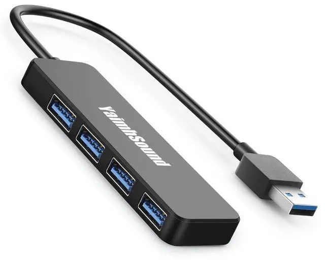 Main image of USB Splitter for Laptop, YaimhSound 4-Port USB Hub 3.0, Multiple USB Expander Adapter for Keyboard,Mouse, Dell,Asus,HP,MacBook,Surface, Acer,Ps4,Xbox,Flash Drive,SSD,Printer,Camera