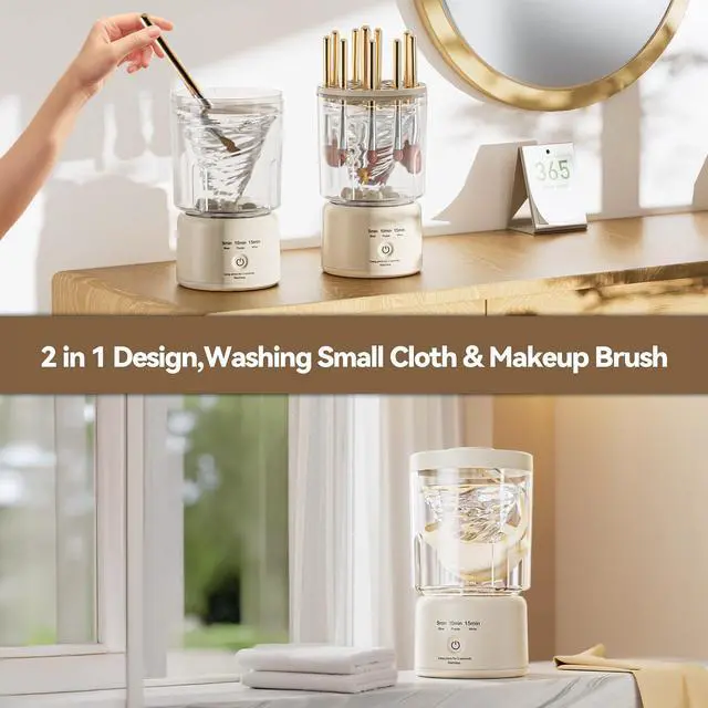 Alt view image 6 of 7 - _Mega Brand Portable Mini Washing Machine, 2025 NEW Underwear Washing Machine Small Clothes Washer Makeup Brush Cleaner Machine Underwear Washer for Home, Hotel, RV, Travel & Camping