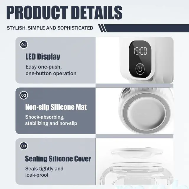 Alt view image 5 of 7 - _Mega Brand Underwear Washing Machine, Upgrade Mini Portable Washing Machine Rechargeable Underwear Washer Deep Cleans Small Clothes for Apartment, Dorm, RV, Travel & Hotel Use