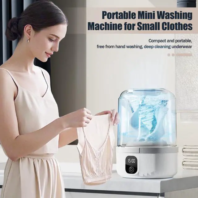 Alt view image 7 of 7 - _Mega Brand Underwear Washing Machine, Upgrade Mini Portable Washing Machine Rechargeable Underwear Washer Deep Cleans Small Clothes for Apartment, Dorm, RV, Travel & Hotel Use