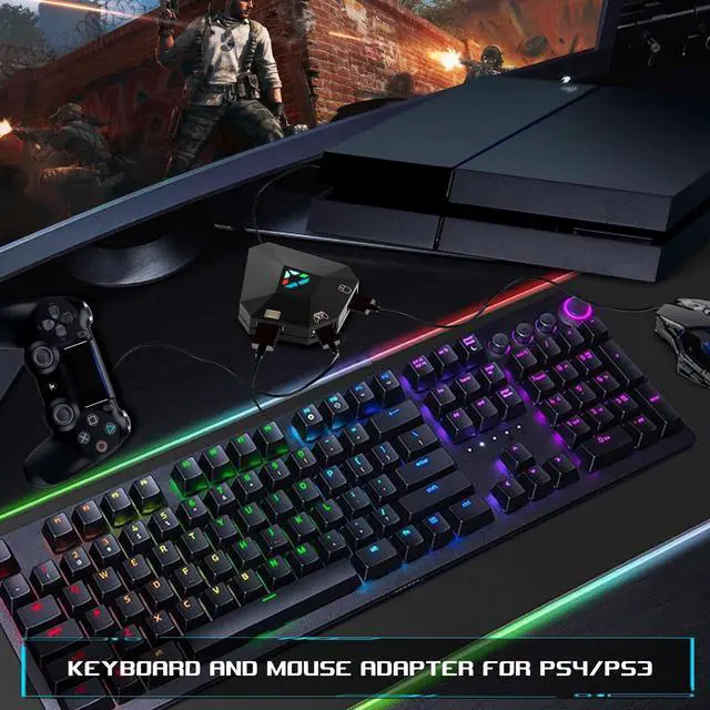Alt view image 4 of 7 - _Mega Brand Keyboard and Mouse Adapter for Nintendo Switch/PS4/PS3/Xbox One/Xbox 360 Consoles, Switch Adapter Support Custom Mapping & Mouse Sensitivity Adjustment, Wired Keyboard and Mouses Converter