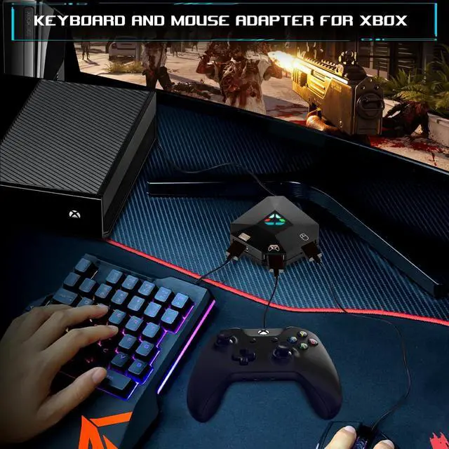 Alt view image 5 of 7 - _Mega Brand Keyboard and Mouse Adapter for Nintendo Switch/PS4/PS3/Xbox One/Xbox 360 Consoles, Switch Adapter Support Custom Mapping & Mouse Sensitivity Adjustment, Wired Keyboard and Mouses Converter