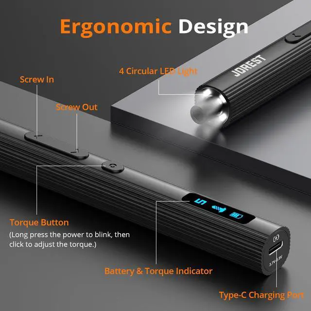 Alt view image 3 of 7 - 155 in 1 Mini Electric Screwdriver Cordless, Precision Power Screwdriver Set, 5 Torque Levels (Max 0.75N.m), Gifts for Men, Magnetic Repair Tool Kit for iPhone, PC, Laptop, PS4 PS5, Xbox, Watch