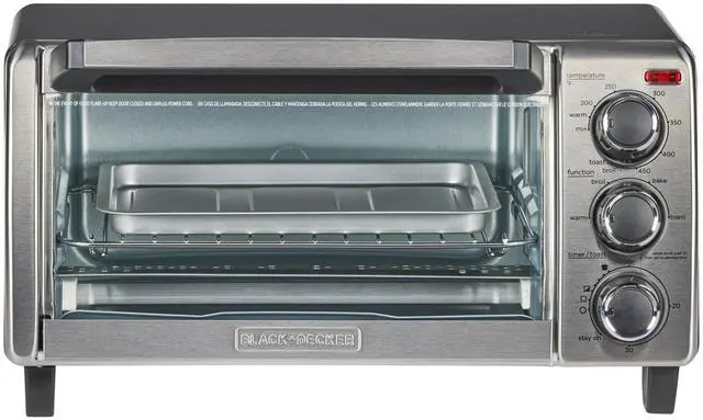 Main image of 4-Slice Convection Oven, Stainless Steel, Curved Interior Fits a 9 inch Pizza, TO1313SBD