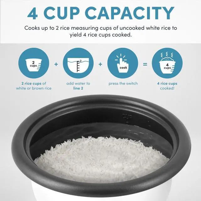 Alt view image 2 of 7 - _Mega Brand ® Mini Rice Cooker, 2-Cup (Uncooked) / 4-Cup (Cooked), Grain Cooker, Soup Maker, Oatmeal Cooker, Auto Keep Warm, 1 Qt, Milk Tea color