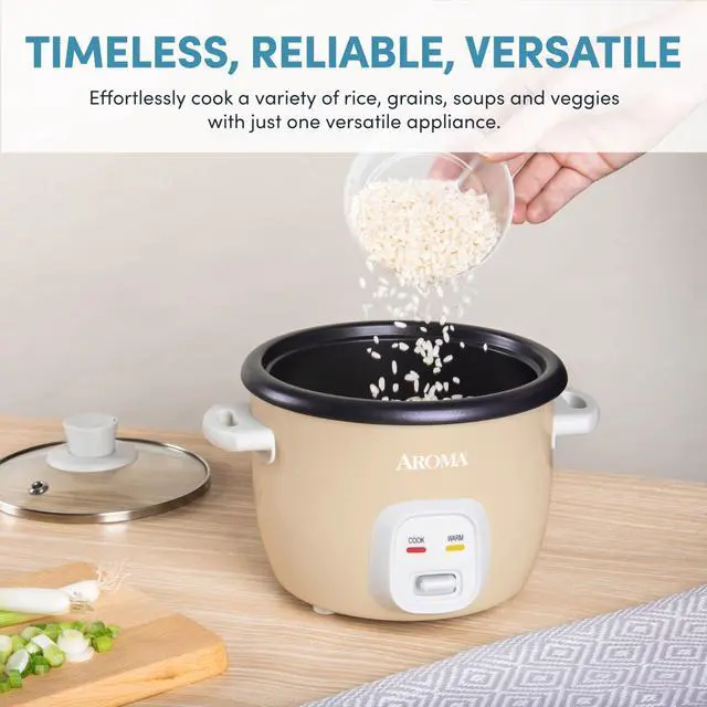 Alt view image 5 of 7 - _Mega Brand ® Mini Rice Cooker, 2-Cup (Uncooked) / 4-Cup (Cooked), Grain Cooker, Soup Maker, Oatmeal Cooker, Auto Keep Warm, 1 Qt, Milk Tea color