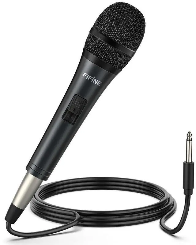 Main image of Karaoke Microphone, Dynamic Vocal Microphone for Speaker, 6.35MM Wired Handheld Mic with On and Off Switch and 14.8ft Detachable Cable-K6