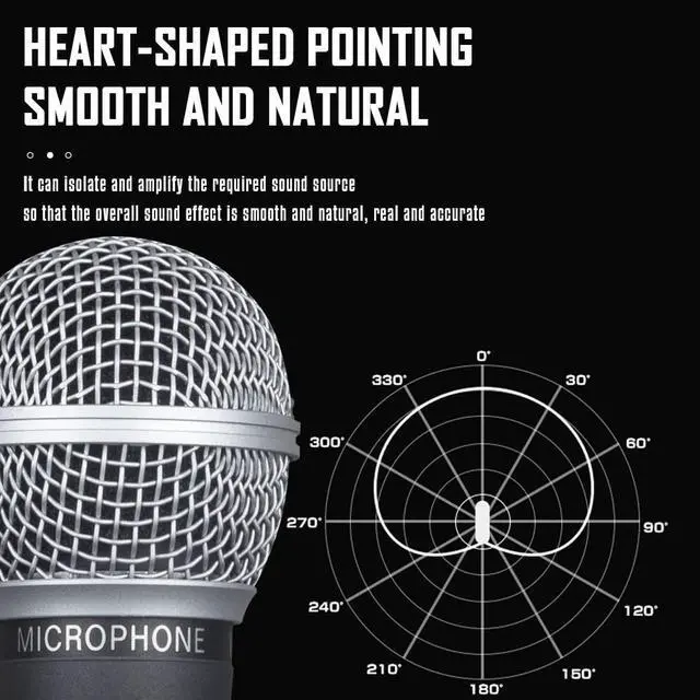 Alt view image 4 of 6 - Wm58 Classic Style Dynamic Vocal Instrument with Clean Sound, Metal Body Microphone (not with Cable)
