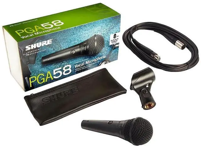 Alt view image 2 of 4 - PGA58 Dynamic Microphone - Handheld Mic for Vocals with Cardioid Pick-up Pattern, Discrete On/Off Switch, Stand Adapter and Zipper Pouch (PGA58-XLR)