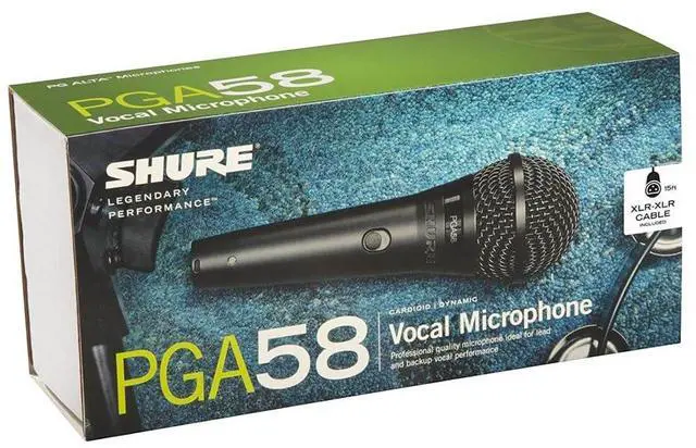 Alt view image 3 of 4 - PGA58 Dynamic Microphone - Handheld Mic for Vocals with Cardioid Pick-up Pattern, Discrete On/Off Switch, Stand Adapter and Zipper Pouch (PGA58-XLR)